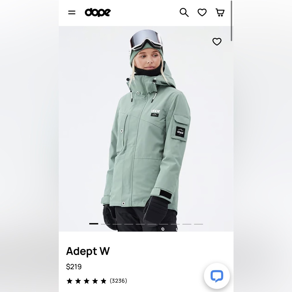 (SET) LIKE NEW DOPE SNOW BLUE/GREEN ADEPT SNOWBOARDING JACKET & CON PANTS SET